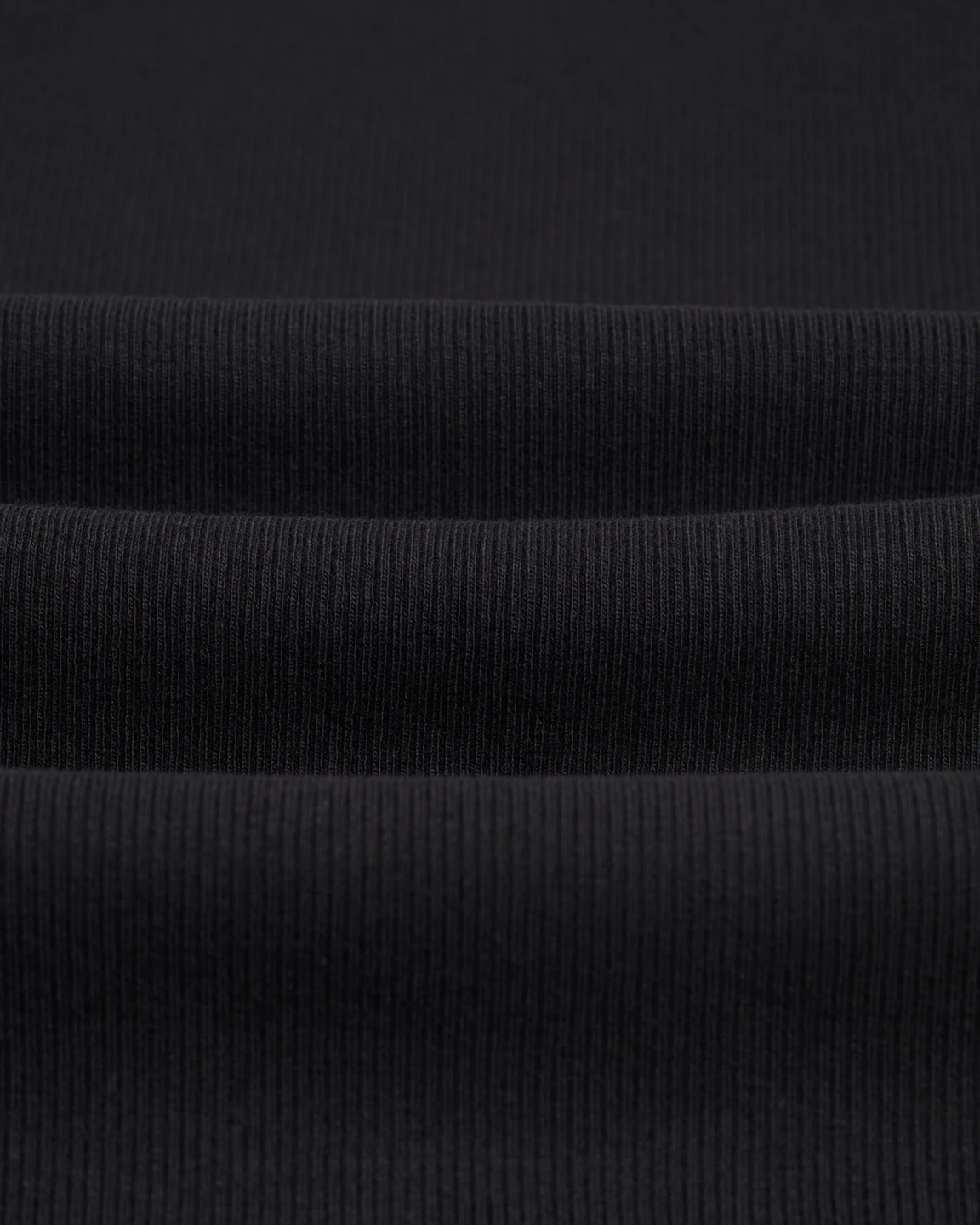 WAX LONDON - MONTAGUE - BLACK RIBBED ORGANIC COTTON VEST
