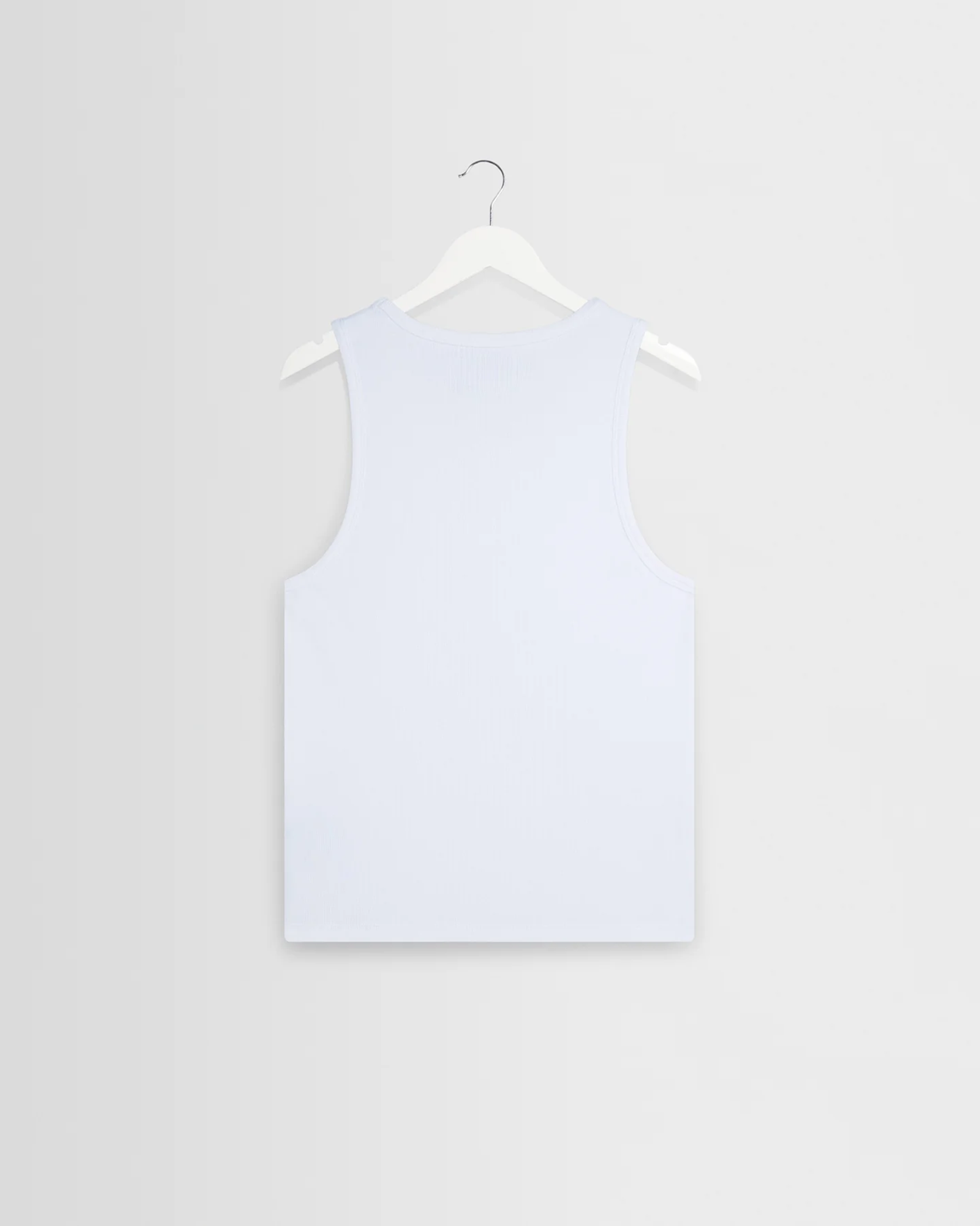 WAX LONDON - MONTAGUE - RIBBED WHITE ORGANIC COTTON VEST