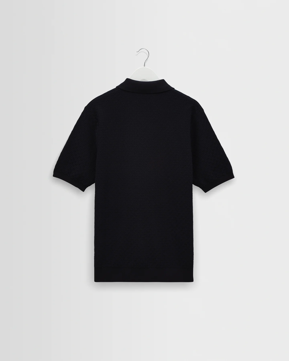 WAX LONDON - NAPLES - NAVY RETRO DIAMOND KNITTED POLO