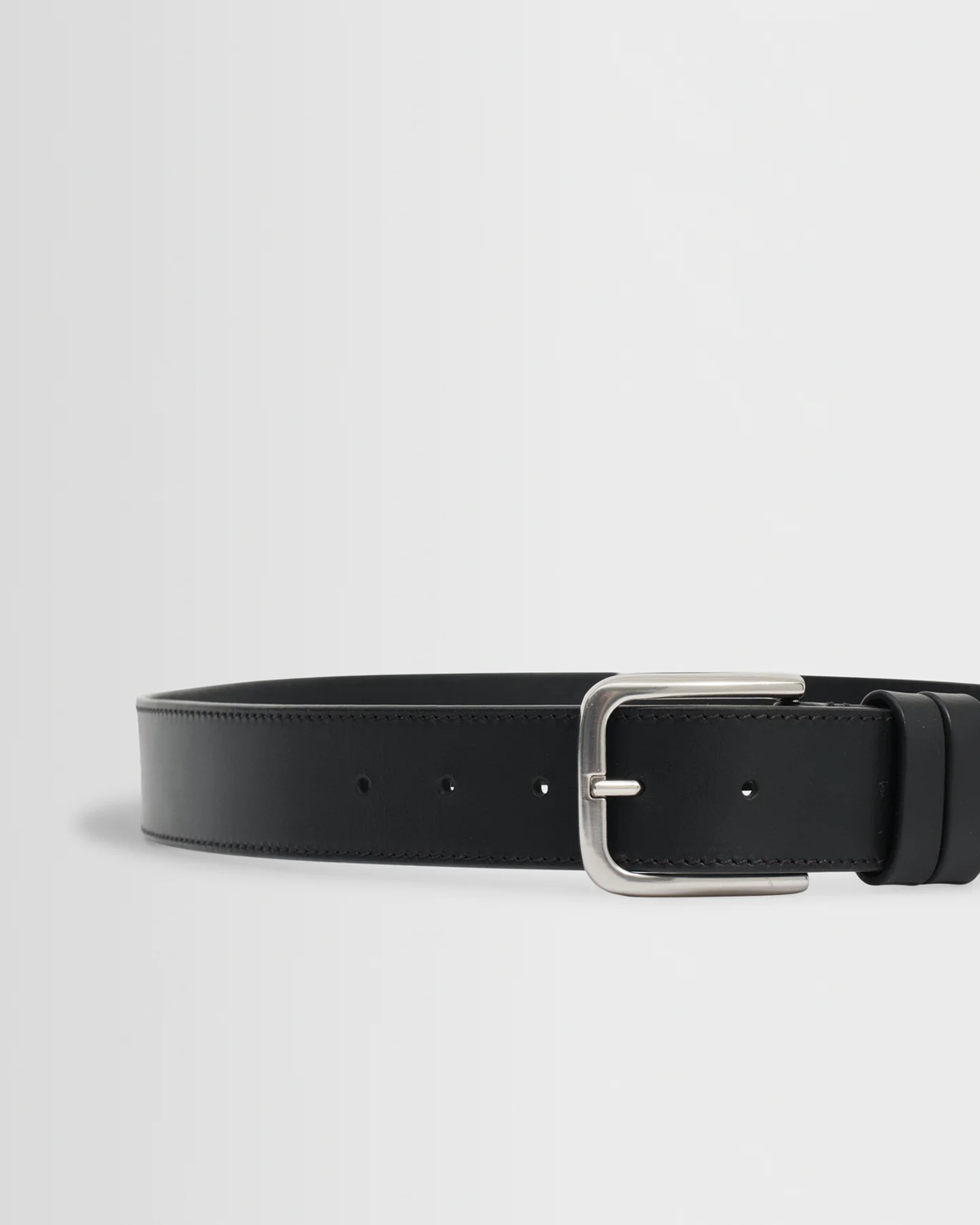 WAX LONDON - PATON - BLACK LEATHER BELT