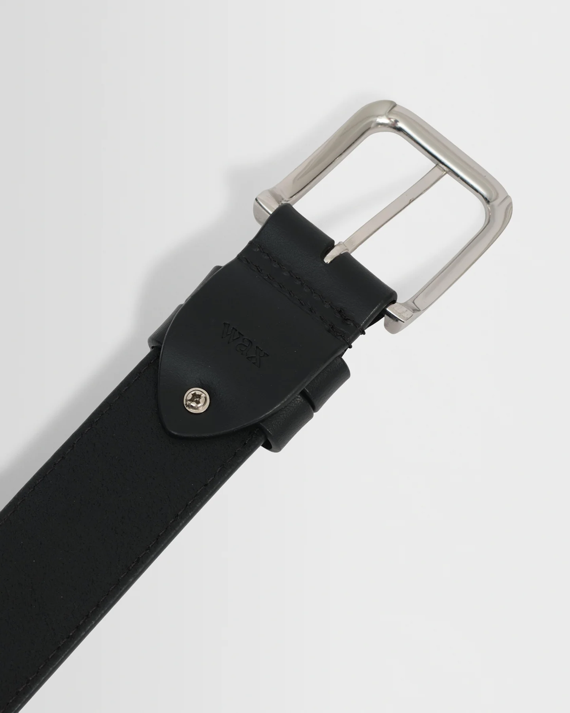 WAX LONDON - PATON - BLACK LEATHER BELT