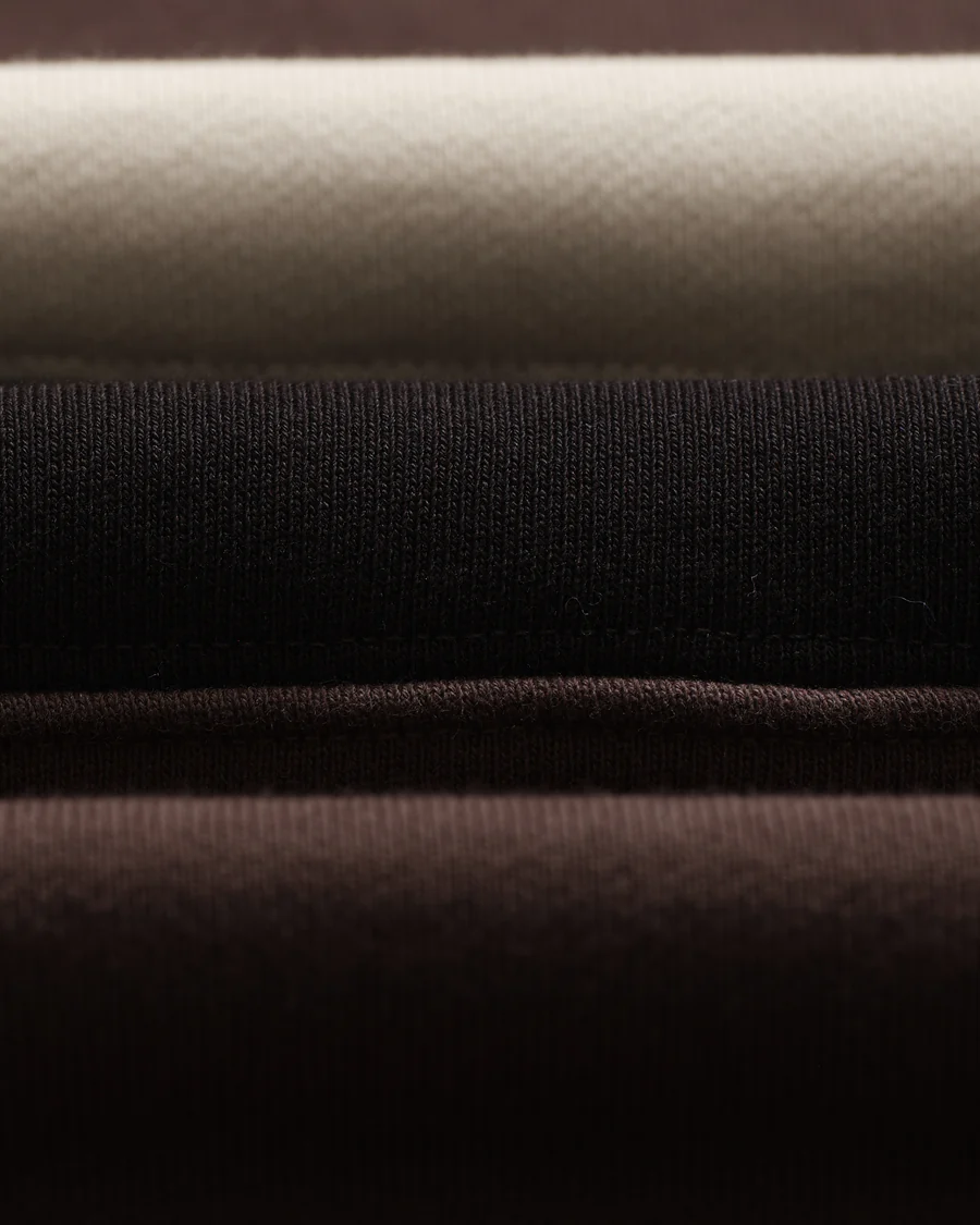 WAX LONDON - ROWHILL - BROWN AND BLACK PANELLED LOOPBACK RUGBY SHIRT