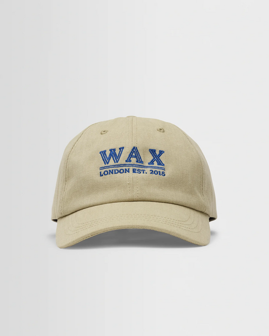 WAX LONDON - SPENCER - LIGHT KHAKI WASH TWILL COTTON SPORTS CAP